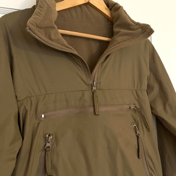 Army Green Fleece Lined Anorak Pullover Jacket | Small-Medium - Picture 2 of 8